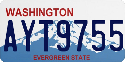 WA license plate AYT9755