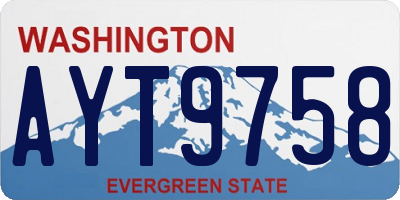 WA license plate AYT9758