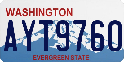 WA license plate AYT9760