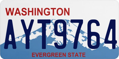 WA license plate AYT9764
