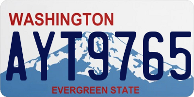 WA license plate AYT9765