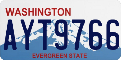 WA license plate AYT9766