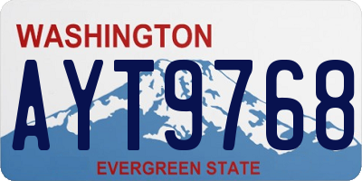 WA license plate AYT9768
