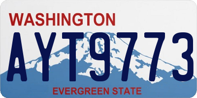 WA license plate AYT9773
