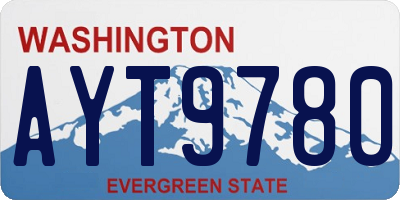 WA license plate AYT9780