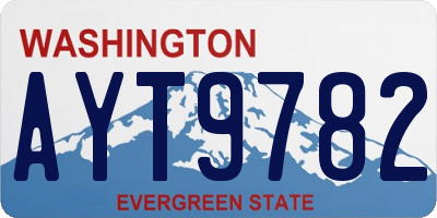 WA license plate AYT9782