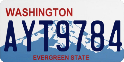 WA license plate AYT9784