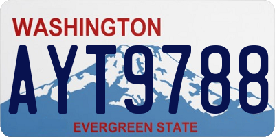 WA license plate AYT9788