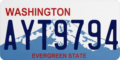 WA license plate AYT9794
