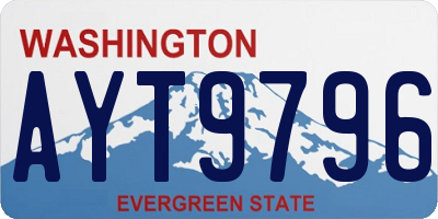 WA license plate AYT9796