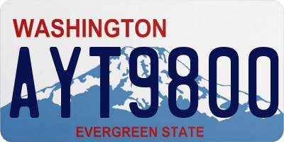 WA license plate AYT9800