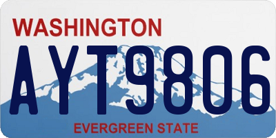 WA license plate AYT9806