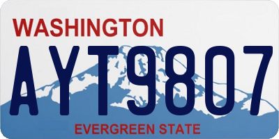 WA license plate AYT9807