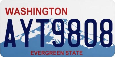 WA license plate AYT9808