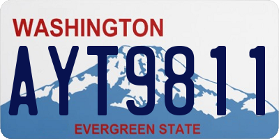 WA license plate AYT9811