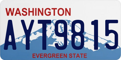 WA license plate AYT9815