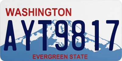 WA license plate AYT9817
