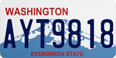 WA license plate AYT9818