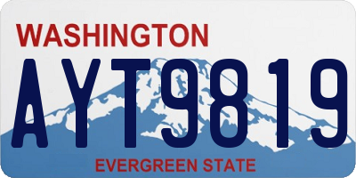 WA license plate AYT9819