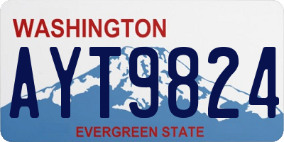WA license plate AYT9824