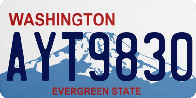 WA license plate AYT9830