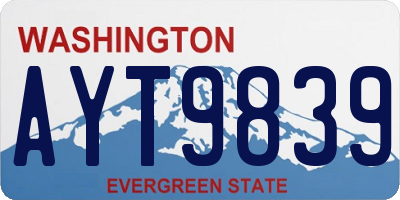 WA license plate AYT9839