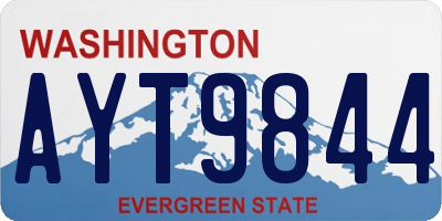 WA license plate AYT9844