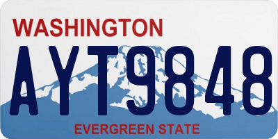 WA license plate AYT9848