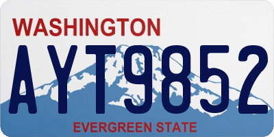 WA license plate AYT9852