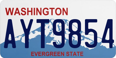 WA license plate AYT9854