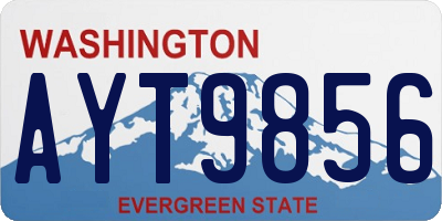 WA license plate AYT9856