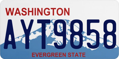 WA license plate AYT9858