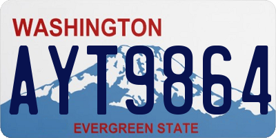 WA license plate AYT9864
