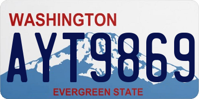 WA license plate AYT9869