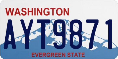 WA license plate AYT9871