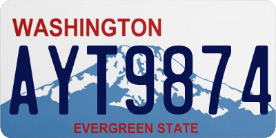 WA license plate AYT9874