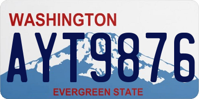 WA license plate AYT9876
