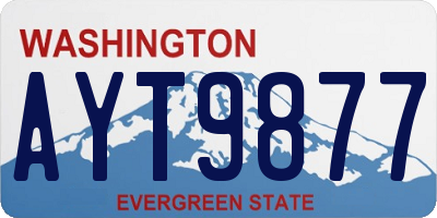 WA license plate AYT9877