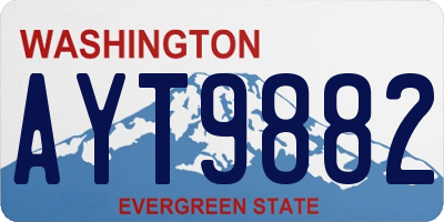 WA license plate AYT9882
