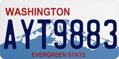 WA license plate AYT9883