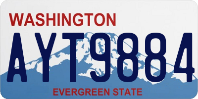 WA license plate AYT9884