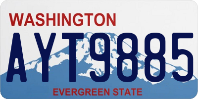 WA license plate AYT9885