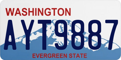 WA license plate AYT9887