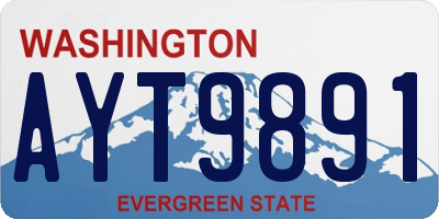 WA license plate AYT9891