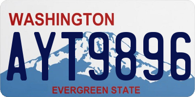 WA license plate AYT9896