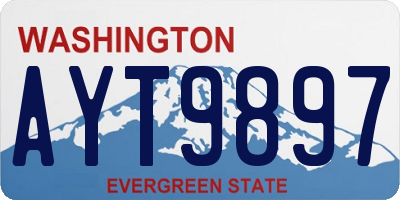 WA license plate AYT9897