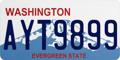 WA license plate AYT9899