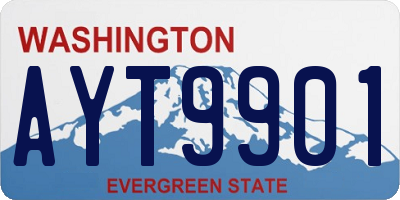 WA license plate AYT9901