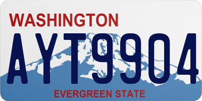 WA license plate AYT9904