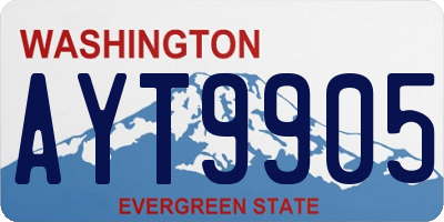 WA license plate AYT9905
